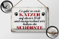 Blechschild Spruch 30x20cm wir haben die schönste Katze