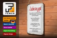 Blechschild Spruch 20x30cm Liebesrezept Retro Schild
