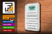 Blechschild Spruch 20x30cm Badezimmer Regeln Hände waschen
