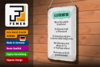 Blechschild Hinweis 20x30cm Klo Ordnung die Klobürste
