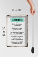 Blechschild Hinweis 20x30cm Klo Ordnung die Klobürste