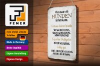Blechschild Spruch 20x30cm was man von Hunden lernen kann