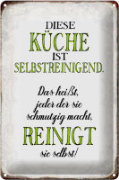 Blechschild Spruch 20x30cm diese Küche ist...