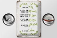 Blechschild Spruch 20x30cm geh deinen Weg lache viel