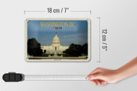 Blechschild Reise 18x12cm Washington DC USA United States Capitol