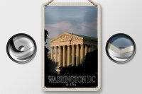 Blechschild Reise 12x18cm Washington DC USA US Supreme Court Deko