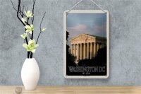 Blechschild Reise 12x18cm Washington DC USA US Supreme Court Deko