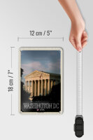 Blechschild Reise 12x18cm Washington DC USA US Supreme Court Deko