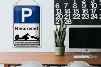 Blechschild Parken 20x30cm Parkplatzschild P reserviert