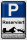 Blechschild Parken 20x30cm Parkplatzschild P reserviert