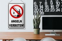 Blechschild Hinweis 20x30cm Angeln verboten Warnschild