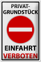 Blechschild Halteverbot 20x30cm Privat Einfahrt verboten