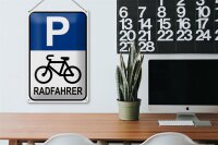 Blechschild Parken 20x30cm Parkplatz Radfahrer