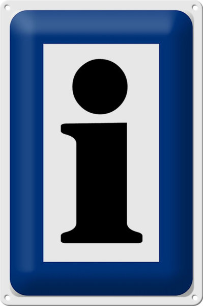 Blechschild Hinweis 20x30cm Information Touristinformation