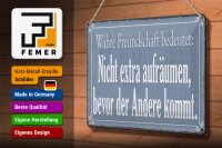 Blechschild Spruch 30x20cm wahre Freundschaft bedeutet