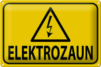Blechschild Hinweis 30x20cm Elektrozaun Warnschild Vorsicht