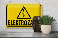 Blechschild Hinweis 30x20cm Elektrozaun Warnschild Vorsicht