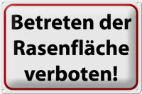 Blechschild Hinweis 30x20cm Betreten Rasenfläche verboten