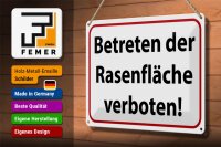 Blechschild Hinweis 30x20cm Betreten Rasenfläche verboten