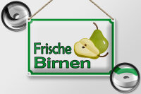 Blechschild Hinweis 30x20cm frische Birnen Hofladen