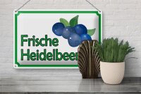 Blechschild Hinweis 30x20cm frische Heidelbeeren Hofladen