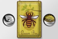 Blechschild Hinweis 20x30cm Queen Bee Biene Honig Imkerei