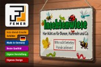 Blechschild Hinweis 30x20cm Insektenwiese Bienen Hummeln