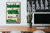 Blechschild Hinweis 20x30cm Insektenhotel Zimmer frei