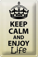 Blechschild Spruch 20x30cm Keep Calm and enjoy life