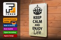 Blechschild Spruch 20x30cm Keep Calm and enjoy life