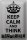 Blechschild Spruch 20x30cm Keep Calm think different