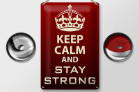 Blechschild Spruch 20x30cm Keep Calm and stay strong