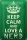 Blechschild Spruch 20x30cm Keep Calm and love a nerd