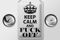 Blechschild Spruch 20x30cm Keep Calm and fuck off