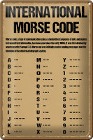 Blechschild Spruch 20x30cm international Morse code