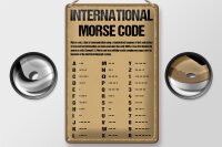 Blechschild Spruch 20x30cm international Morse code