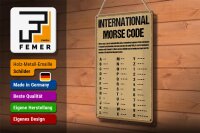 Blechschild Spruch 20x30cm international Morse code