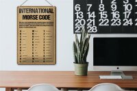 Blechschild Spruch 20x30cm international Morse code