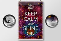Blechschild Spruch 20x30cm Keep Calm and shine on