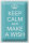 Blechschild Spruch 20x30cm Keep Calm and make a wish