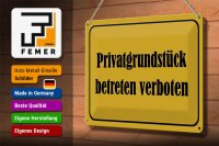 Blechschild Hinweis 30x20cm Privatgrundstück betreten