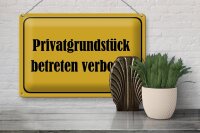 Blechschild Hinweis 30x20cm Privatgrundstück betreten
