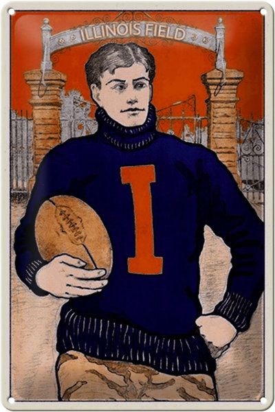 Blechschild American Football 20x30cm Illinois field