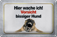 Blechschild Hinweis 30x20cm Vorsicht bissiger Hund
