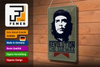 Blechschild Retro 20x30cm Revolution Che Guevara Kuba