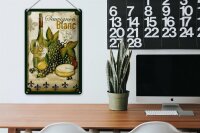 Blechschild Kunst 20x30cm Stillleben Sauvignon Blanc Wein