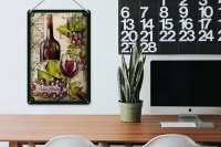 Blechschild Kunst 20x30cm Stillleben Vino Rosso Rotwein