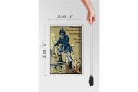 Blechschild Retro 20x30cm Feuerwehrmann nicht gezagt und