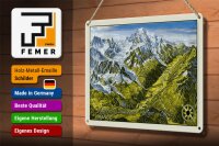 Blechschild France 30x20cm Vallee de Chamonix Mont Blanc
