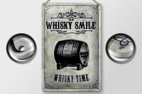 Blechschild Alkohol 20x30cm Whisky Smile Whisky Time